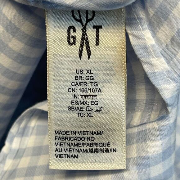 GOODTHREADS Button-down Shirt Men's XL Blue White Gingham Plaid Poplin Standard - Picture 4 of 15